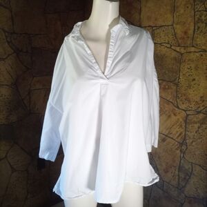French Connection White Button Down Shirt
